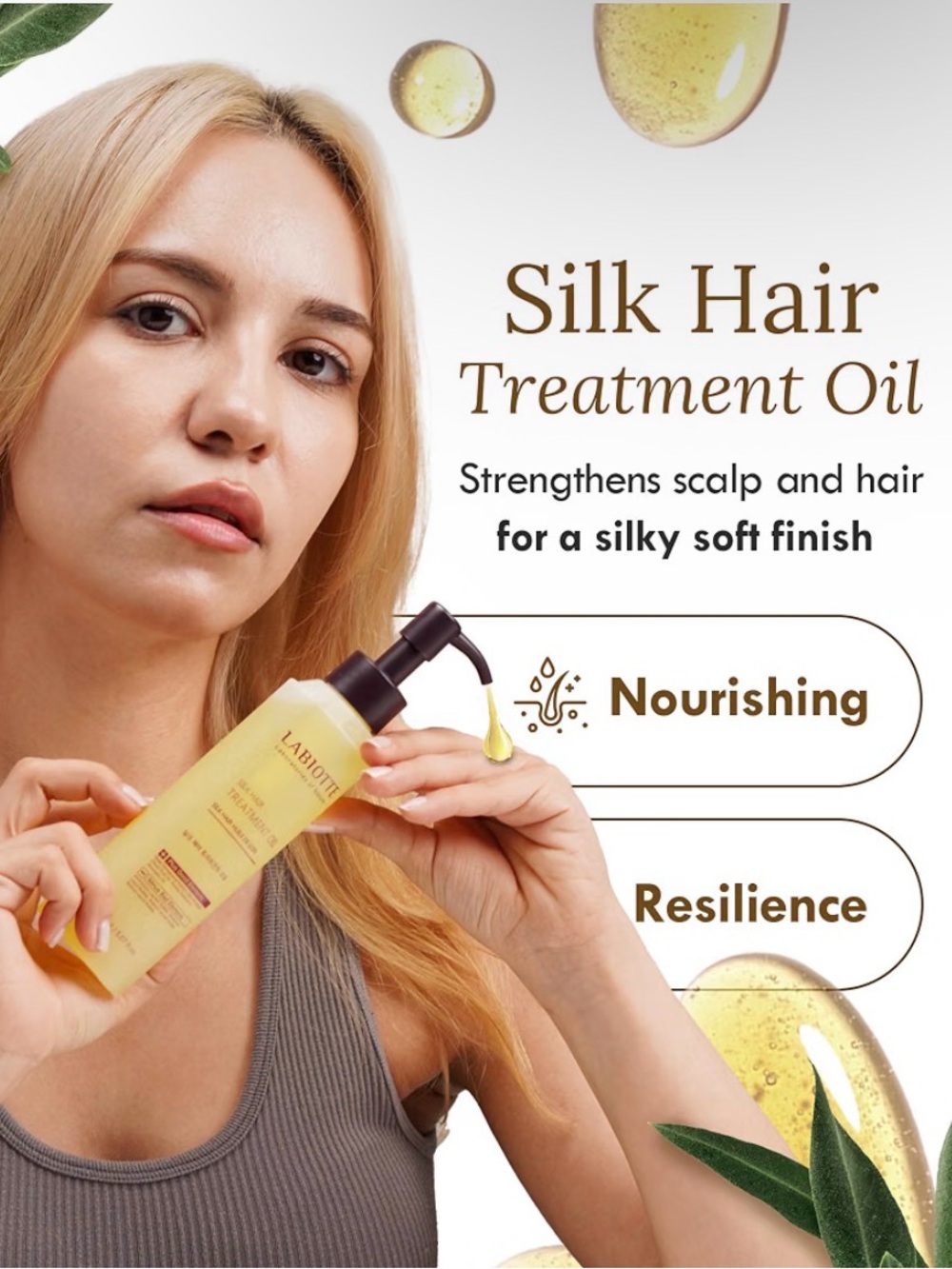 LABIOTTE Silk Oil Hair Treatment - Picture 2 of 8